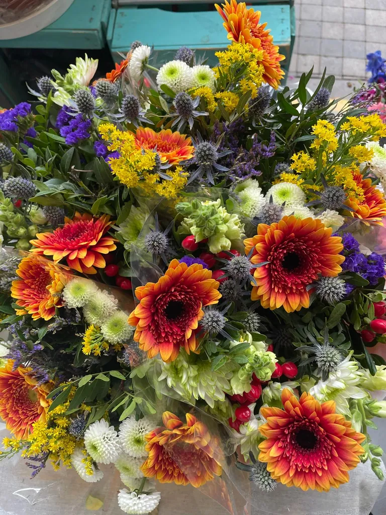 Ramo multicolor con gerberas